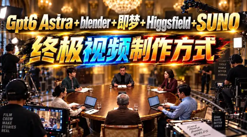 GPT-6 Astra+Blender+即梦+Higgsfield+Suno=终极视频制作方式！-天梦资源网