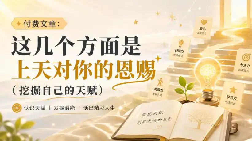 付费文章：这几个方面是上天对你的恩赐(挖掘自己的天赋)-天梦资源网