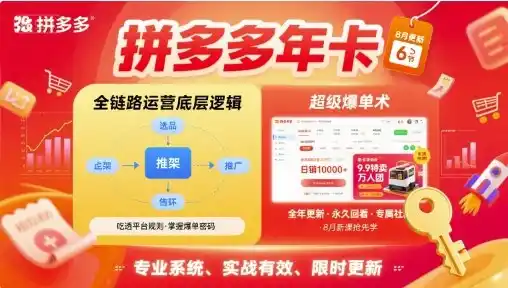 拼多多年卡，拼多多全链路运营底层逻辑，超级爆单术【更新26年8月】-天梦资源网