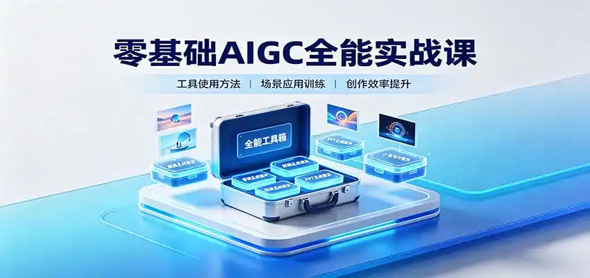 零基础AIGC全能实战课：覆盖绘画、影音、PPT、小说多场景AI创作-天梦资源网