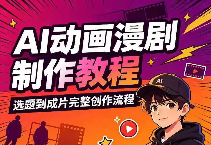 AI动画漫剧制作教程，从选题构思、分镜文案、AI绘图配音到剪映成片的完整创作流-天梦资源网