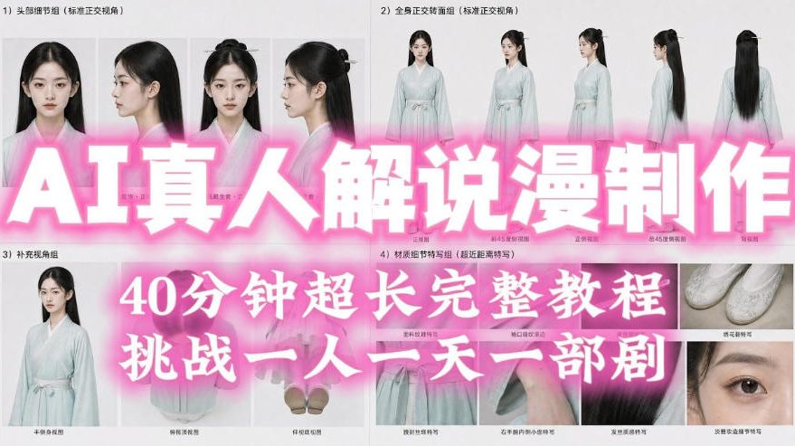 2026年AI真人解说漫剧自动批量化制作教程，40分钟超长完整，自动批量化制作，挑战一人一天一部剧！-天梦资源网
