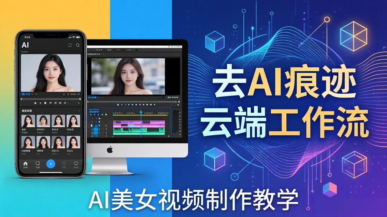 AI美女视频制作教学：去AI痕迹，云端工作流出图，手机电脑均可，不需要配置-天梦资源网