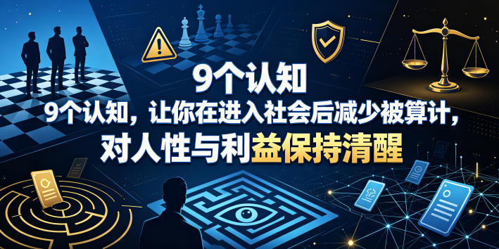 付费文章：9个认知，让你在进入社会后减少被算计，对人性与利益保持清醒-天梦资源网