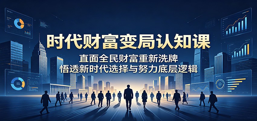 时代财富变局认知课：直面全民财富重新洗牌，悟透新时代选择与努力底层逻辑-天梦资源网