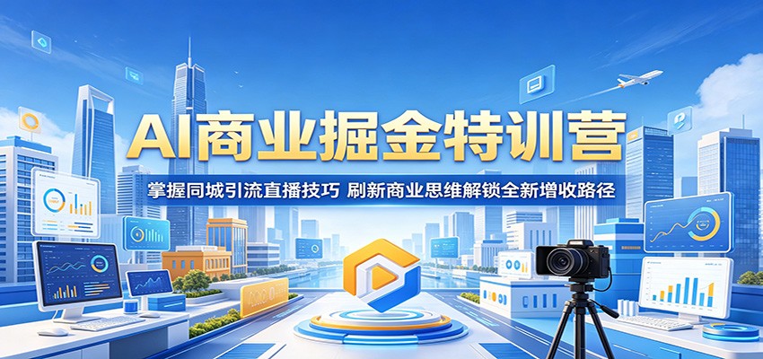 AI商业掘金特训营：掌握同城引流直播技巧，刷新商业思维解锁全新增收路径-天梦资源网