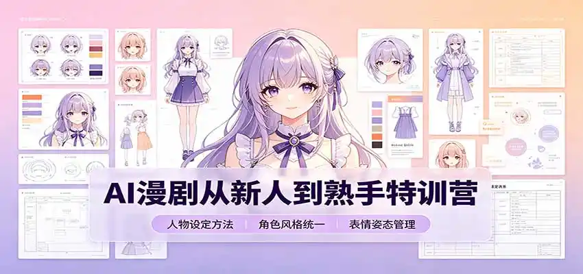 AI漫剧从新人到熟手特训营：剧本分镜创作，提示词模板，人物设定与工具资源-天梦资源网