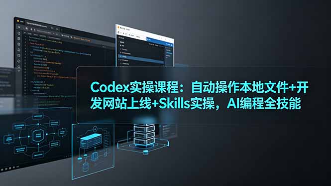 Codex实操课程：自动操作本地文件+开发网站上线+Skills实操，AI编程全技能-天梦资源网