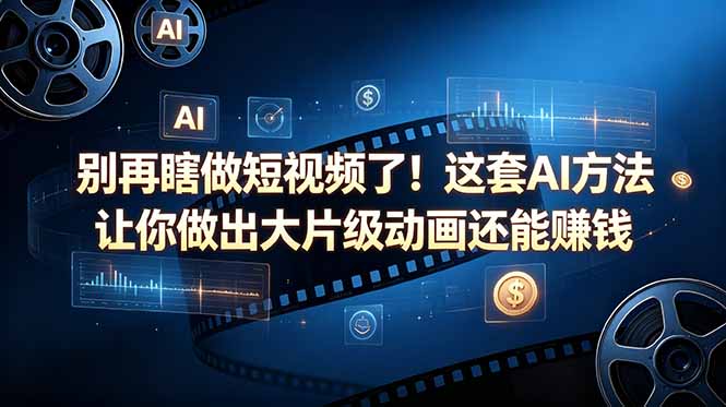别再瞎做短视频了！这套 AI 方法让你做出大片级动画还能赚钱【原创双语字幕】-天梦资源网