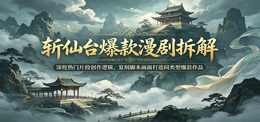 斩仙台爆款漫剧拆解：深挖热门片段创作逻辑，复刻脚本画面打造同类型爆款作品-天梦资源网