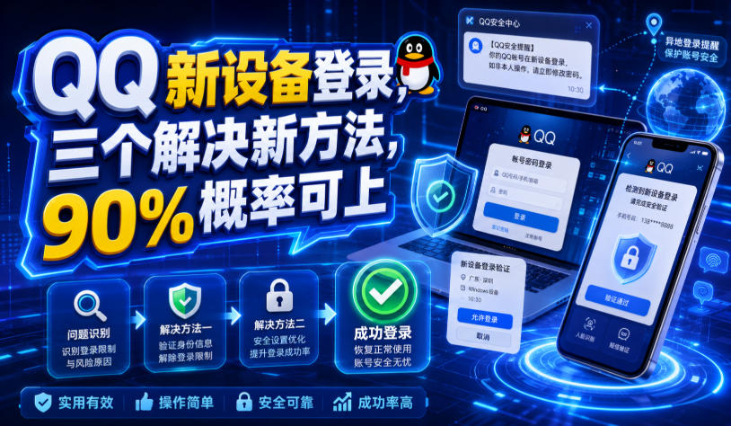 QQ新设备登录，三个解决新方法，90%概率可上-天梦资源网