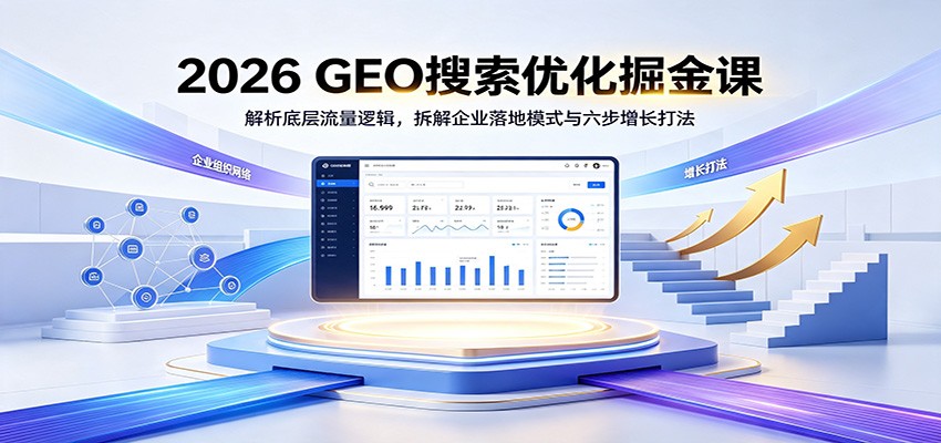 2026 GEO搜索优化掘金课：解析底层流量逻辑，拆解企业落地模式与六步增长打法-天梦资源网