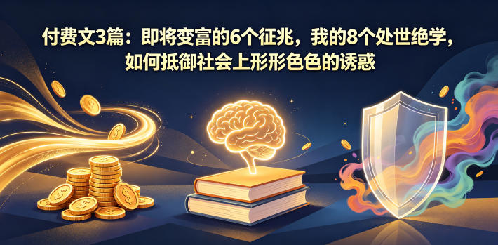 付费文3篇：即将变富的6个征兆，我的8个处世绝学，如何抵御社会上形形色色的诱惑-天梦资源网