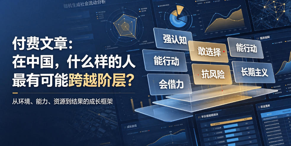 付费文章：在中国，什么样的人最有可能跨越阶层？-天梦资源网