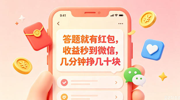 答题就有红包，收益秒到微信，几分钟挣几十块，学生党上班族宝妈都可以玩【揭秘】-天梦资源网