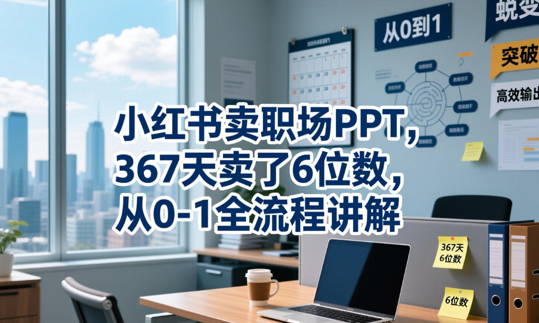 小红书卖职场PPT，367天卖了6位数，从0-1全流程讲解-天梦资源网