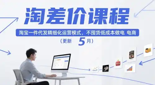 淘差价课程,淘宝一件代发精细化运营模式,不囤货低成本做电商(更新26年8月23日)
