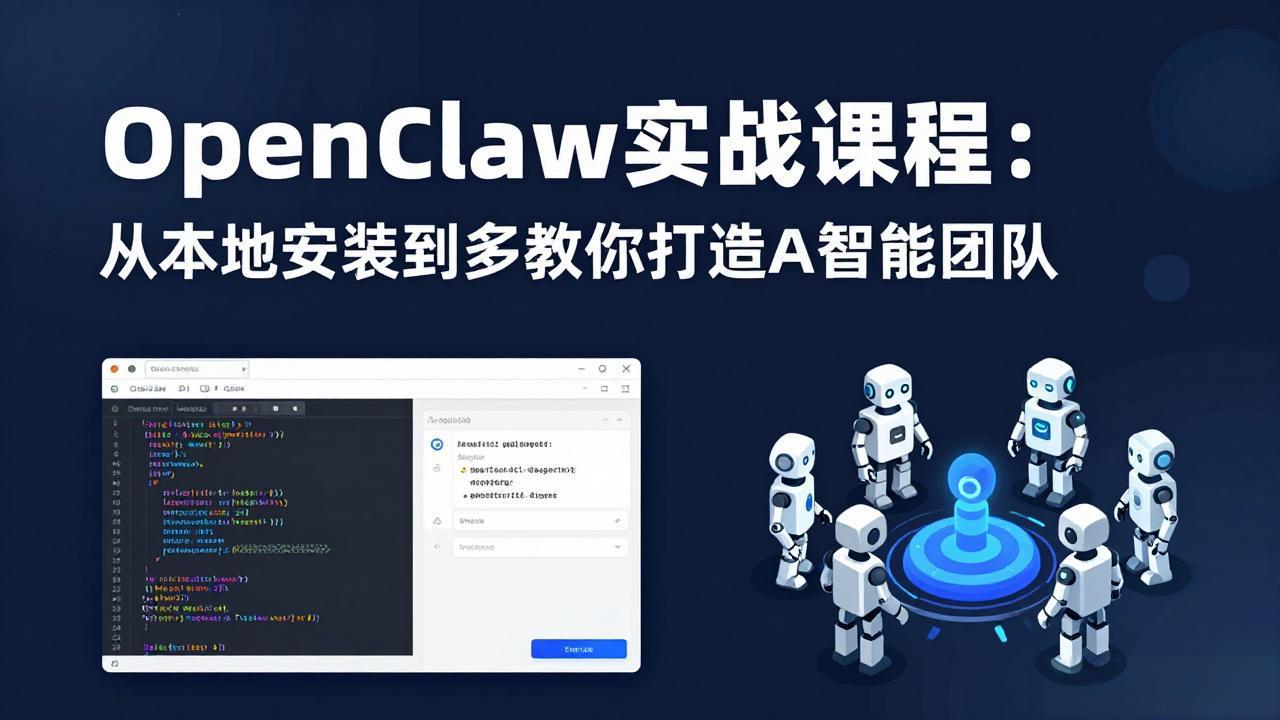 OpenClaw实战课程：从本地安装到多Agent协同，手把手教你打造AI智能团队-天梦资源网