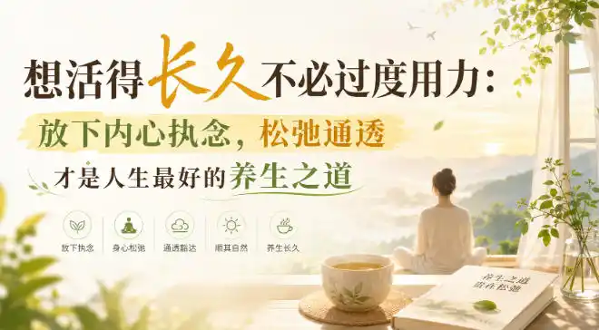 付费文章：想活得长久不必过度用力：放下内心执念，松弛通透才是人生最好的养生之道-天梦资源网
