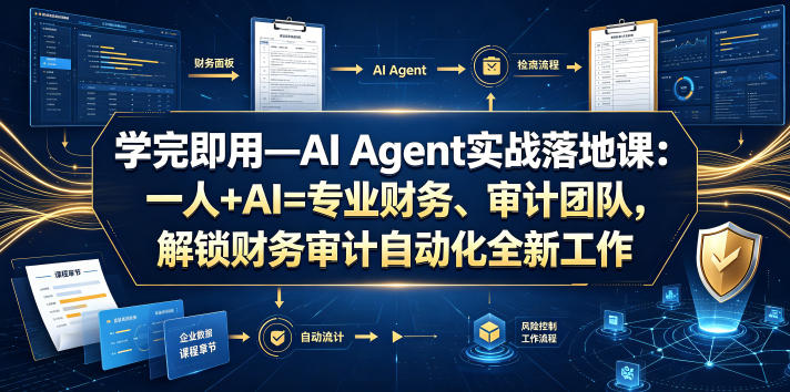 学完即用—AI Agent实战落地课：一人+AI=专业财务、审计团队，解锁财务审计自动化全新工作模式-天梦资源网