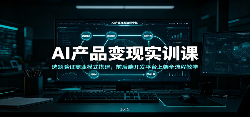 AI产品变现实训课：选题验证商业模式搭建，前后端开发平台上架全流程教学-天梦资源网
