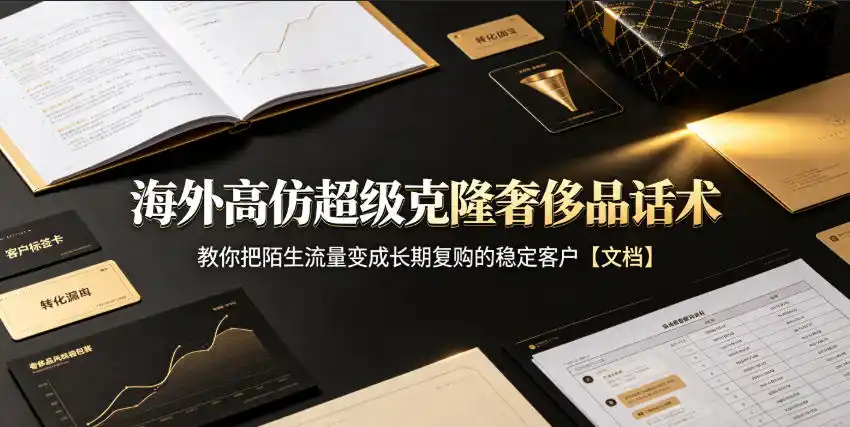 海外高仿超级克隆奢侈品话术，教你把陌生流量变成长期复购的稳定客户【文档】-天梦资源网