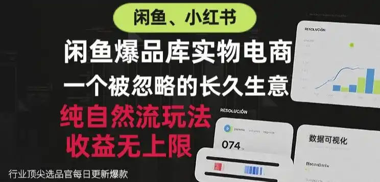 闲鱼小红书实物电商，纯自然流玩法，一个被忽略的长久生意，收益无上限【揭秘】-天梦资源网