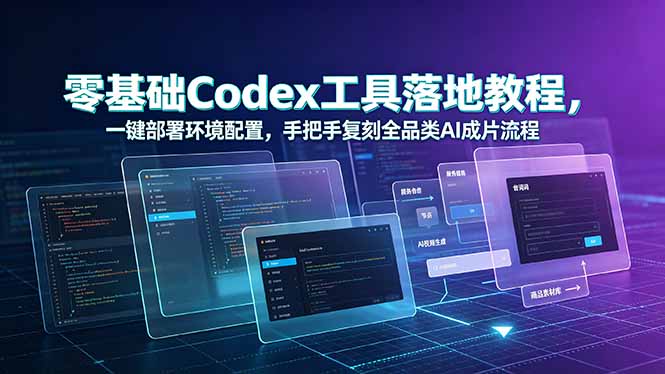 零基础Codex工具落地教程，一键部署环境配置，手把手复刻全品类AI成片流程-天梦资源网