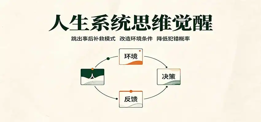 人生系统思维觉醒：跳出事后补救模式，改造环境条件，降低犯错概率-天梦资源网