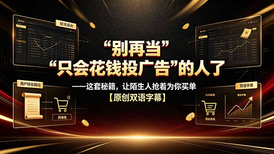 别再当“只会花钱投广告”的人了——这套秘籍，让陌生人抢着为你买单【原创双语字幕】-天梦资源网
