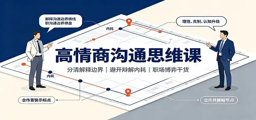 高情商沟通思维课：分清解释边界，避开辩解内耗，职场博弈干货-天梦资源网
