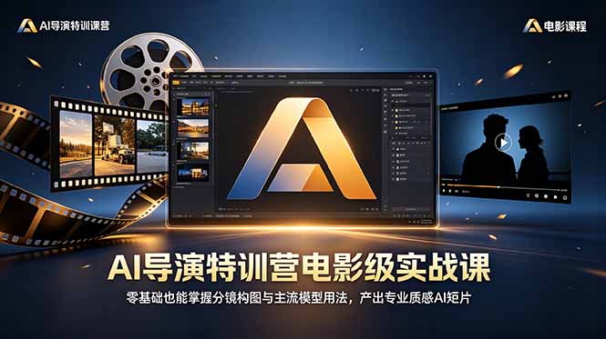 AI导演特训营电影级实战课，零基础也能掌握分镜构图与主流模型用法，产出专业质感AI短片-天梦资源网