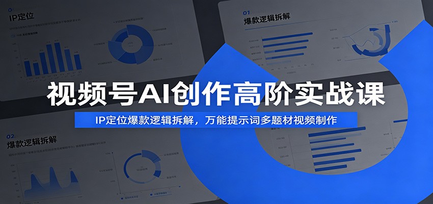 视频号AI创作高阶实战课：IP定位爆款逻辑拆解，万能提示词多题材视频制作-天梦资源网