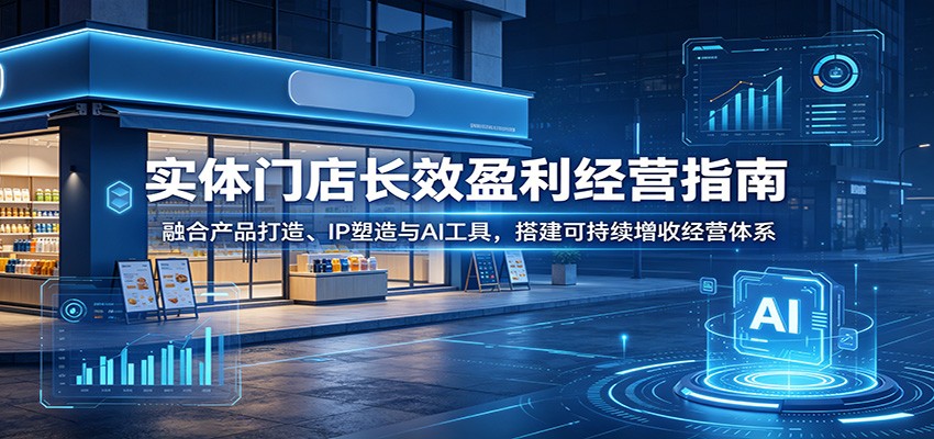 实体门店长效盈利经营指南：融合产品打造、IP塑造与AI工具，搭建可持续增收经营体系-天梦资源网