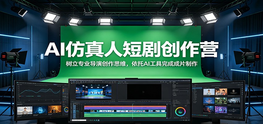 AI仿真人短剧创作营：树立专业导演创作思维，依托AI工具完成成片制作-天梦资源网