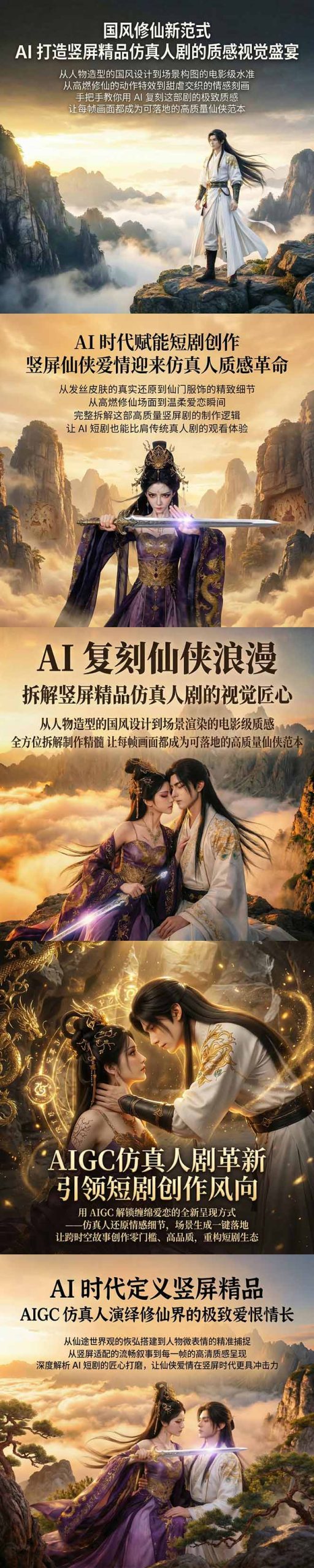 AIGC 仿真人短剧创作革新，解锁仙侠爱恋全新呈现，一键出高质场景，零门槛打造爆款剧集-天梦资源网