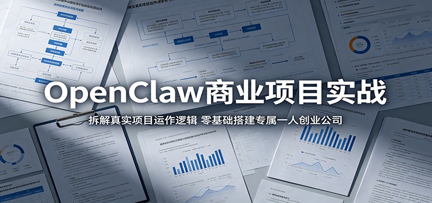 OpenClaw商业项目实战：拆解真实项目运作逻辑，零基础搭建专属一人创业公司-天梦资源网