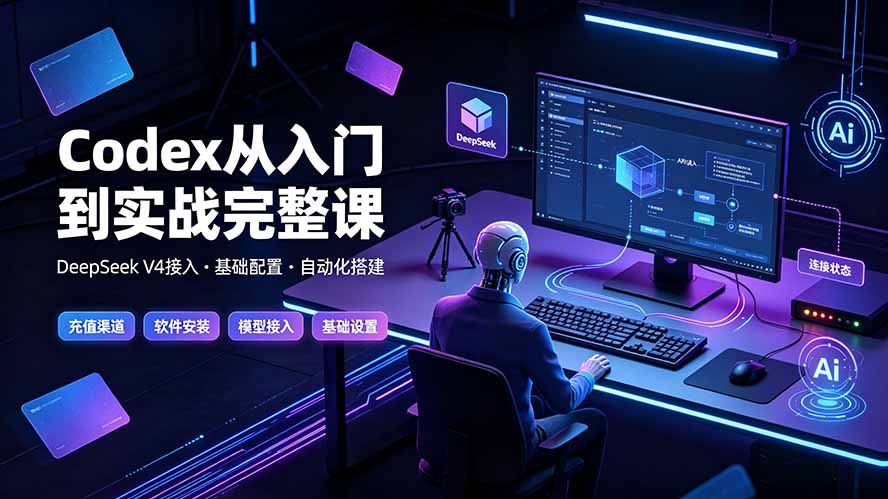 Codex从入门到实战完整课｜充值·安装·接入DeepSeek，记忆·插件·Skill·CLI·MCP全拆解-天梦资源网