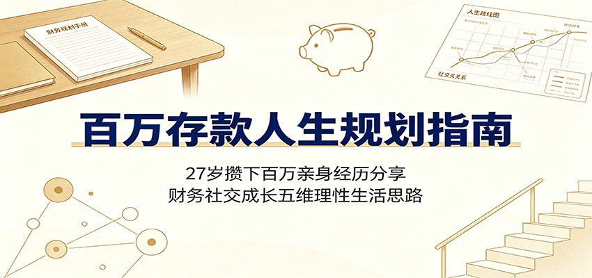 百万存款人生规划指南：27岁攒下百万亲身经历分享，财务社交成长五维理性生活思路-天梦资源网