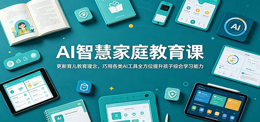 AI智慧家庭教育课：更新育儿教育理念，巧用各类AI工具全方位提升孩子综合学习能力-天梦资源网