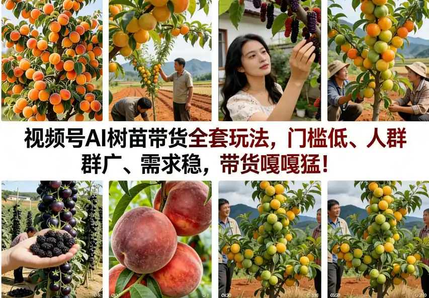 视频号AI树苗带货全套玩法，门槛低、人群广、需求稳，带货嘎嘎猛！(更新0908)-天梦资源网