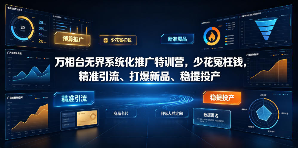 万相台无界系统化推广特训营VI0.0，少花冤枉钱，精准引流、打爆新品、稳提投产(全程录音+字幕)-天梦资源网
