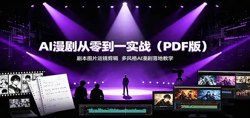 AI漫剧从零到一实战(PDF版)：剧本图片运镜剪辑，多风格AI漫剧落地教学-天梦资源网