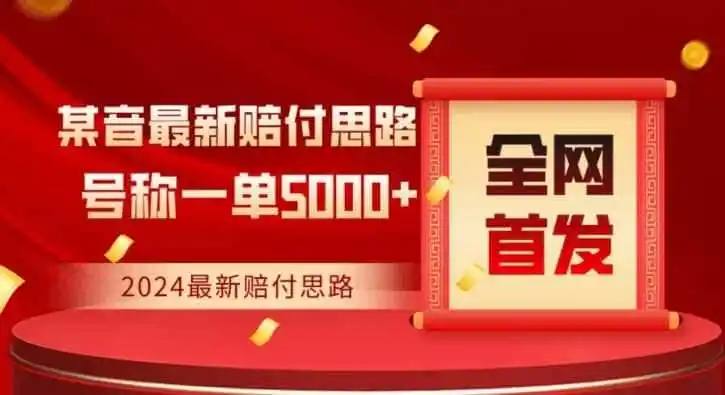 全网首发，2024最新抖音赔付项目，号称一单5000+保姆级拆解【仅揭秘】-天梦资源网