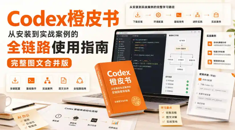Codex橙皮书，从安装到实战案例的全链路使用指南，完整图文合并版-天梦资源网