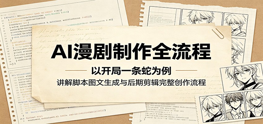 AI漫剧制作全流程：以开局一条蛇为例，讲解脚本图文生成与后期剪辑完整创作流程-天梦资源网