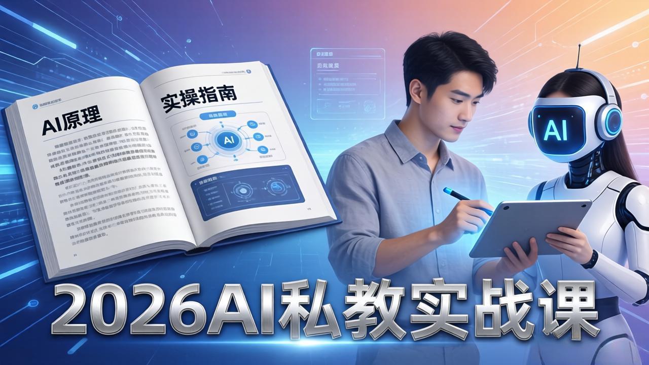 2026AI私教实战课：从AI原理到全场景实操，零基础学会用AI提效+单人单干创业-天梦资源网