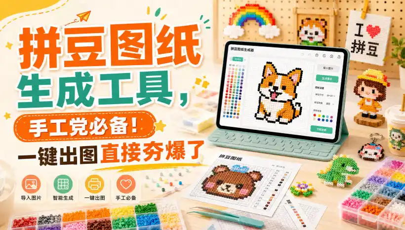 拼豆图纸生成工具，手工党必备！一键出图直接夯爆了-天梦资源网