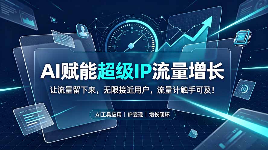 AI赋能超级IP流量增长：让流量留下来，无限接近用户，流量计触手可及！-天梦资源网
