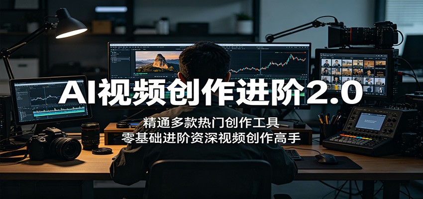 AI视频创作进阶2.0：精通多款热门创作工具，零基础进阶资深视频创作高手-天梦资源网